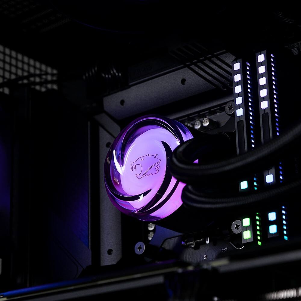 iBUYPOWER - AW4 360mm Radiator CPU Liquid Cooler (3 x 120mm Core Fans) with RGB Display - Black