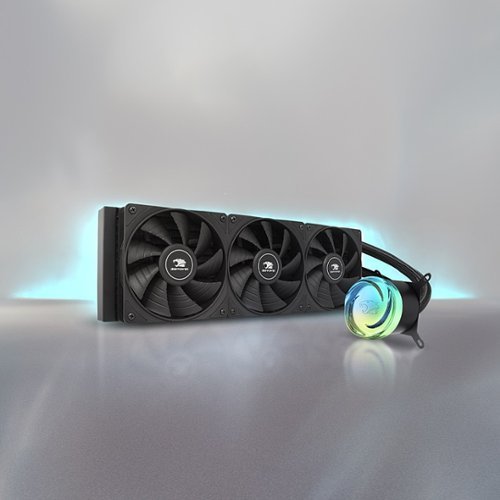 iBUYPOWER - AW4 360mm Radiator CPU Liquid Cooler (3 x 120mm Core Fans) with RGB Display - Black