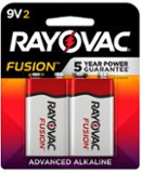 Rayovac - Fusion 9V Batteries (2 Pack), Alkaline 9 Volt Batteries