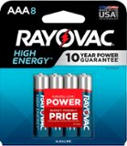 Rayovac - High Energy AAA Batteries (8 Pack), Alkaline Triple A Batteries