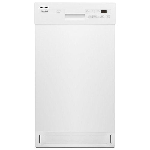 Whirlpool - 18 inch Front Control Built-In Stainless Steel Tub Dishwasher with Cycle Memory and 50 dBA - White