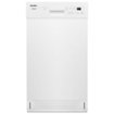 Whirlpool - 18 inch Front Control Built-In Stainless Steel Tub Dishwasher with Cycle Memory and 50 dBA - White