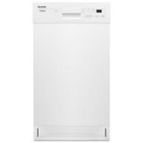 Whirlpool - 18 inch Front Control Built-In Stainless Steel Tub Dishwasher with Cycle Memory and 50 dBA - White