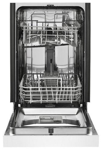 Whirlpool - 18 inch Front Control Built-In Stainless Steel Tub Dishwasher with Cycle Memory and 50 dBA - White