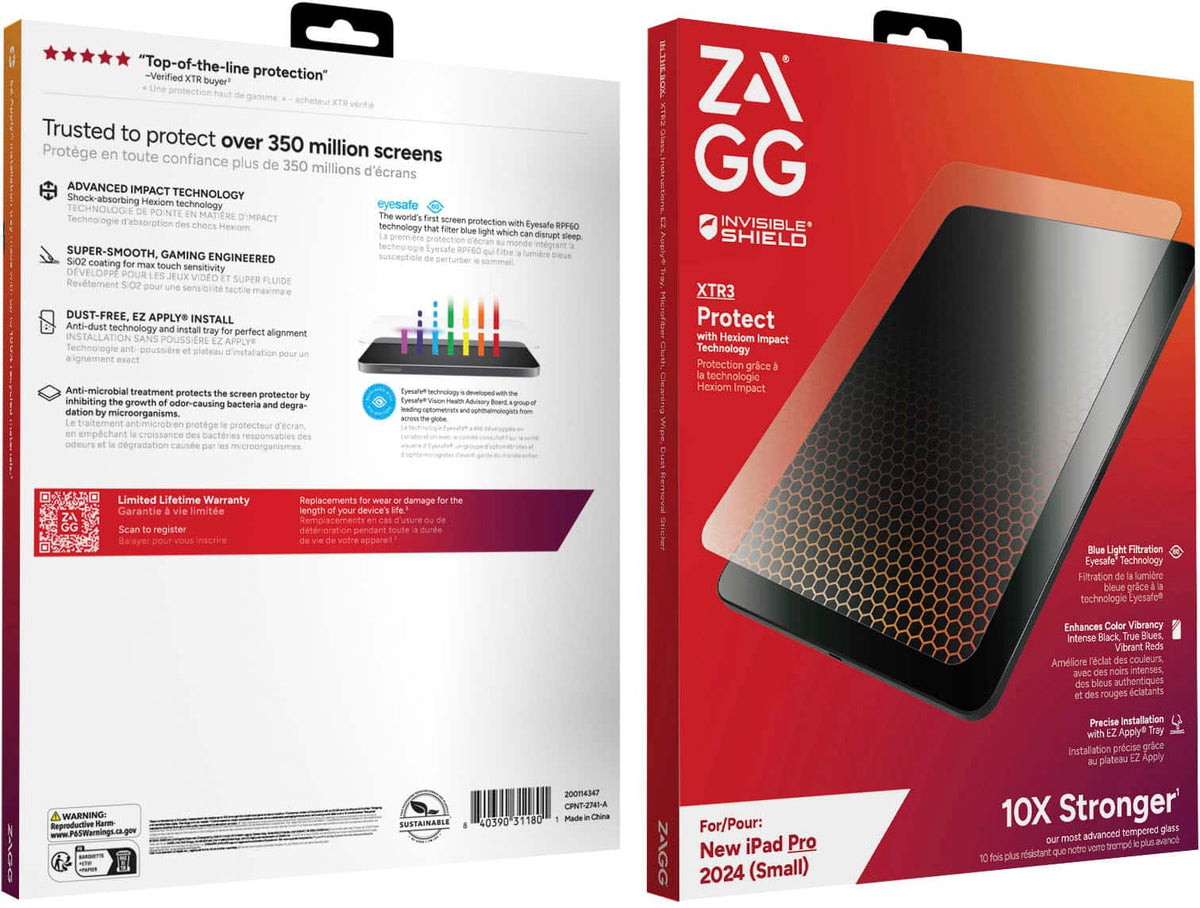 ZAGG - Glass XTR3 Apple iPad Pro 11" (M4) - Clear