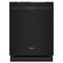 Whirlpool - 24 inch Top Control Built-In Stainless Steel Tub Dishwasher with 3rd Rack, Flush Installation, 44 dBA - Black
