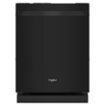 Whirlpool - 24 inch Top Control Built-In Stainless Steel Tub Dishwasher with 3rd Rack, Flush Installation, 44 dBA - Black