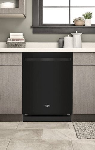 Whirlpool - 24 inch Top Control Built-In Stainless Steel Tub Dishwasher with 3rd Rack, Flush Installation, 44 dBA - Black