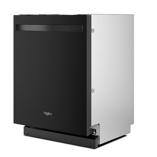 Whirlpool - 24 inch Top Control Built-In Stainless Steel Tub Dishwasher with 3rd Rack, Flush Installation, 44 dBA - Black