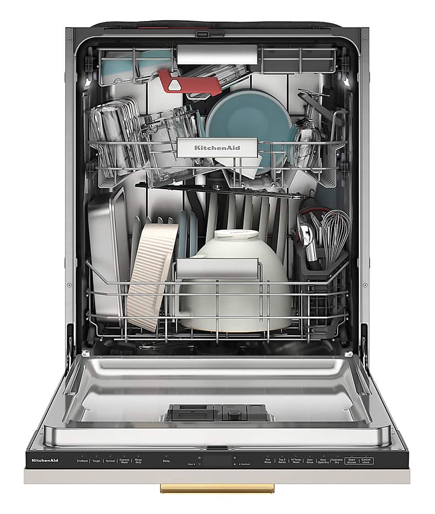 KitchenAid - 24 inch Top Control Built-In Stainless Steel Tub Dishwasher with 3rd Rack and 39 dBA - Custom Panel Ready
