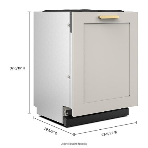 KitchenAid - 24 inch Top Control Built-In Stainless Steel Tub Dishwasher with Panel-Ready Design and 44 dBA - Custom Panel Ready
