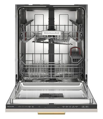 KitchenAid - 24 inch Top Control Built-In Stainless Steel Tub Dishwasher with Panel-Ready Design and 44 dBA - Custom Panel Ready