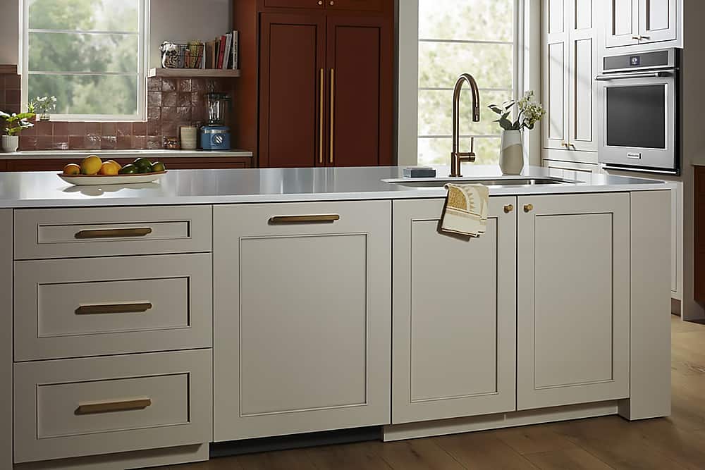 KitchenAid - 24 inch Top Control Built-In Stainless Steel Tub Dishwasher with Panel-Ready Design and 44 dBA - Custom Panel Ready