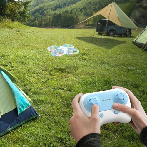 Snaptain - K30 Mini 720P HD Camera Drone with Colorful Lighting and Remote Controller - White