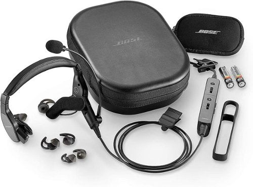 Bose - ProFlight Series 2 Bluetooth Noise-Cancelling In-Ear Aviation Headset with Dual Plug - Black