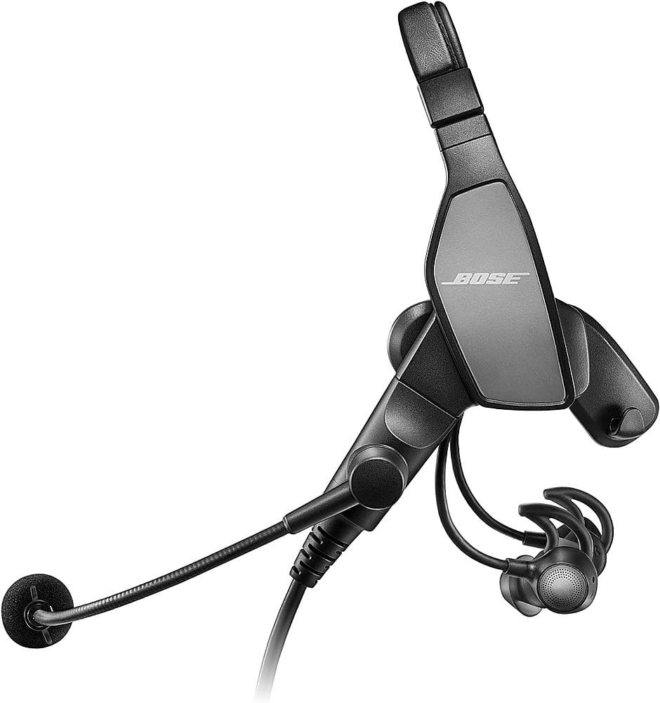 Bose - ProFlight Series 2 Bluetooth Noise-Cancelling In-Ear Aviation Headset with Dual Plug - Black