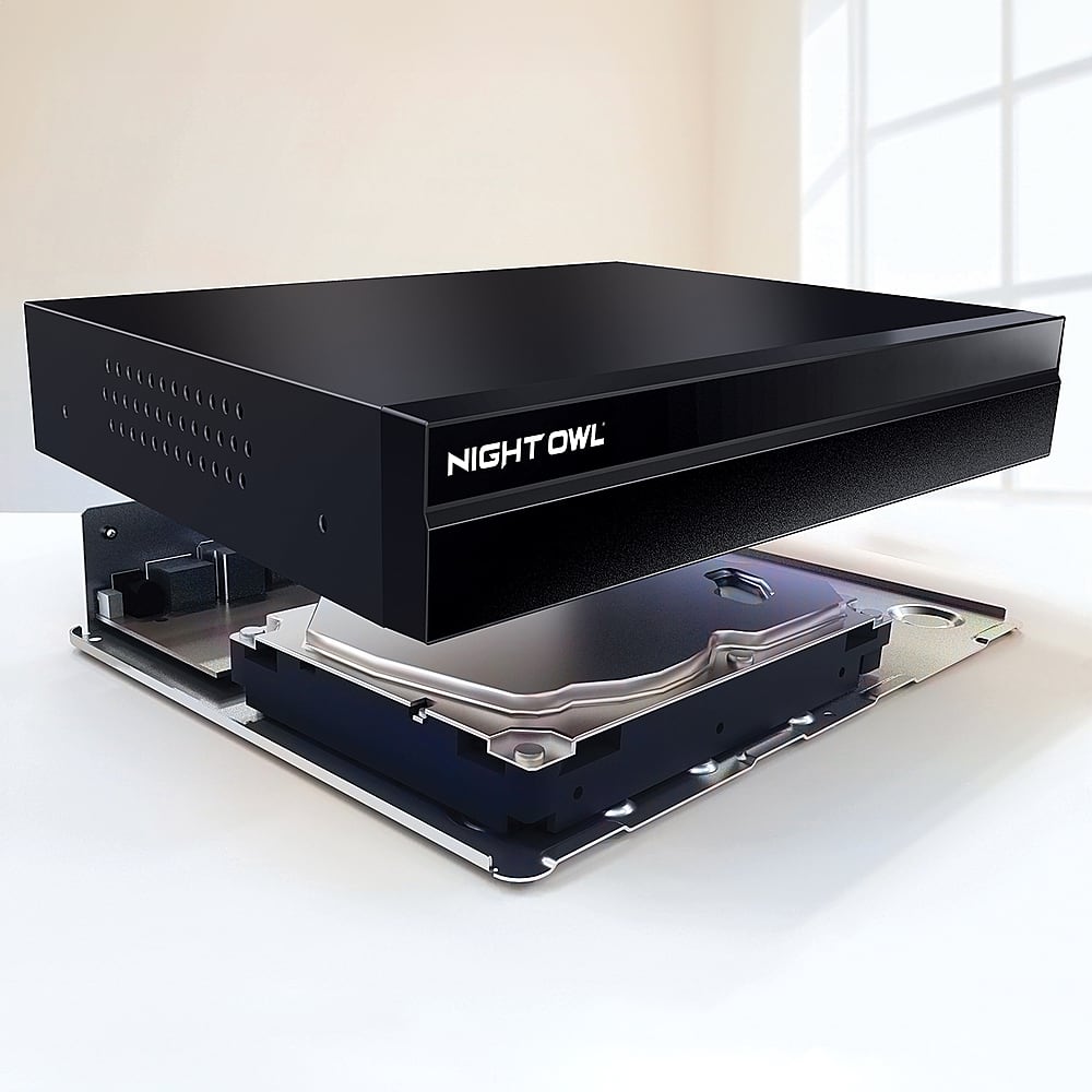 Night Owl - 12 Channel 4K 4TB NVR Security System with 2-way Audio - Black