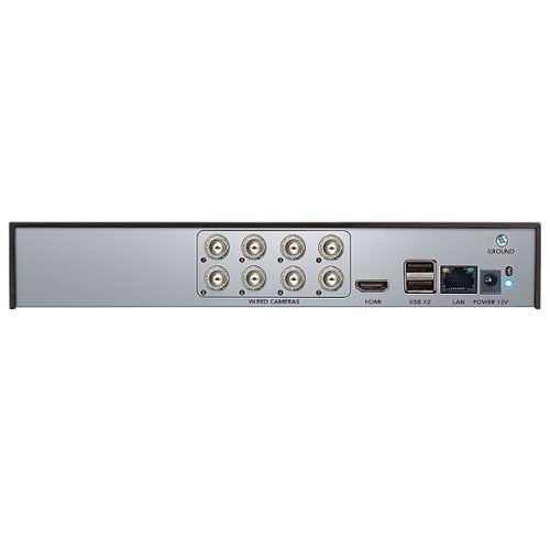Night Owl - 12 Channel 8 Camera Indoor/Outdoor Wired 2K 2TB DVR Security System with 2-way Audio - Black/White