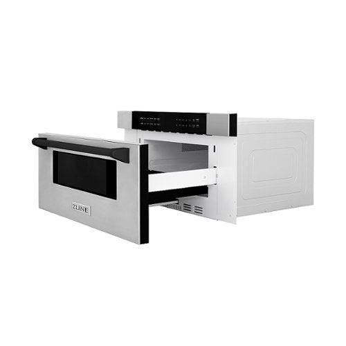 ZLINE - 30" 1.2 cu. ft. Built-In Microwave Drawer in Stainless Steel with Matte Black Accents - Stainless Steel and Matte Black Accents