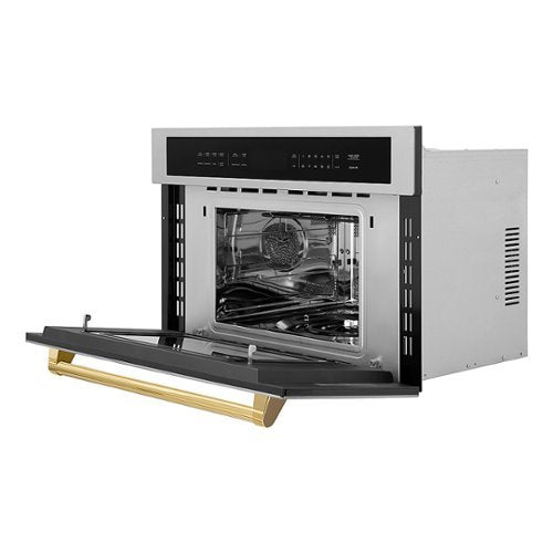 ZLINE - Autograph Edition 30" 1.6 cu ft. Built-in Convection Microwave Oven and Polished Gold Accents - Stainless Steel