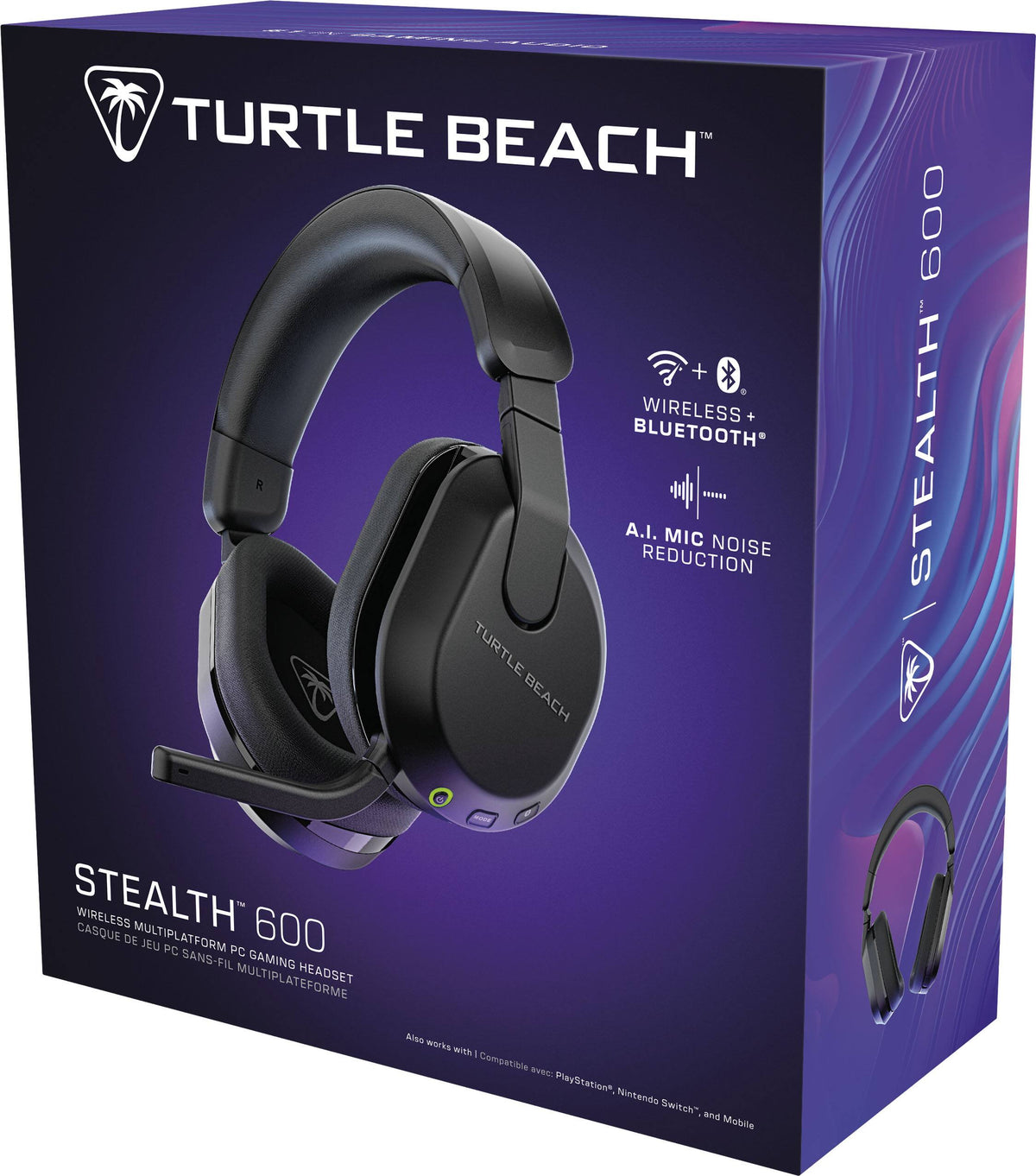 Turtle Beach - Stealth 600 Wireless Over-Ear Multiplatform Gaming Headset for PC, PS5, PS4 & Mobile - Black