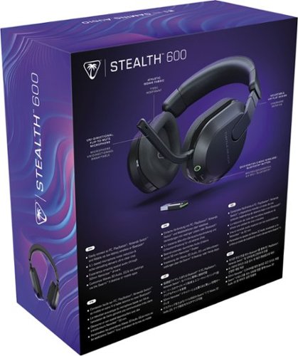Turtle Beach - Stealth 600 Wireless Over-Ear Multiplatform Gaming Headset for PC, PS5, PS4 & Mobile - Black