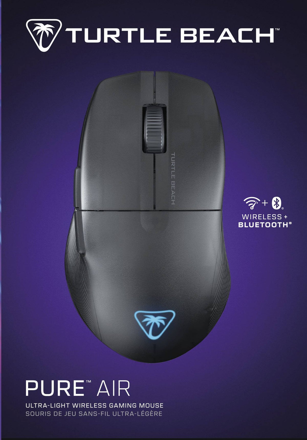 Turtle Beach - Pure Air Ultra-Light Wireless Ergonomic RGB Gaming Mouse with 26K DPI Optical Sensor & 125 hour Battery - Wireless - Black