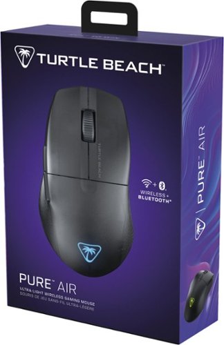 Turtle Beach - Pure Air Ultra-Light Wireless Ergonomic RGB Gaming Mouse with 26K DPI Optical Sensor & 125 hour Battery - Wireless - Black