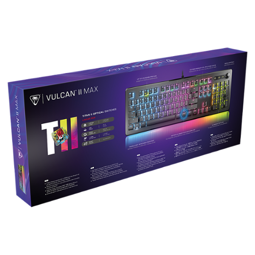Turtle Beach - Vulcan II Max Full-size Wired Mechanical TITAN Switch Gaming Keyboard with RGB lighting and palm rest for PC - Black