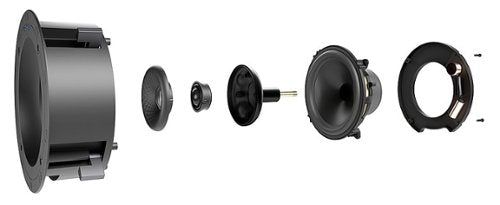Sonance - VX60R SINGLE SPEAKER - Visual Experience Series 6" 2-Way In Ceiling Speaker (Each) - Paintable White
