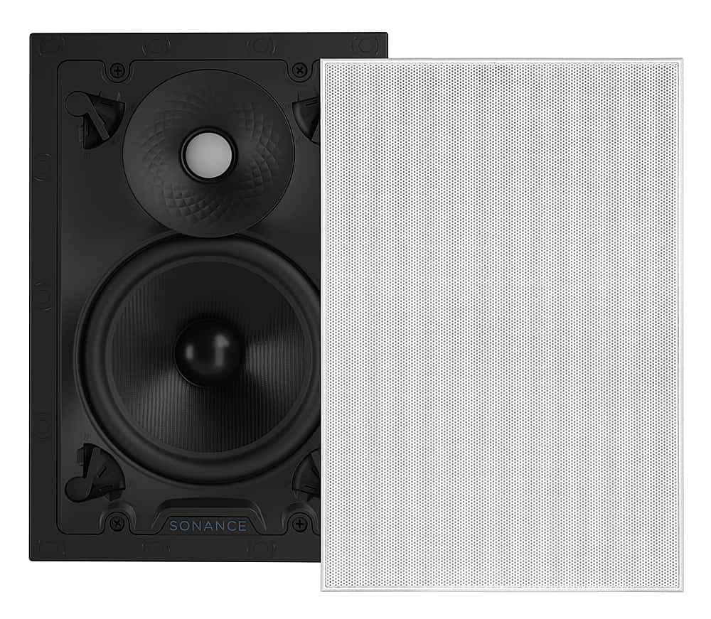 Sonance - VX66 RECTANGLE SINGLE SPEAKER - Visual Experience Series 6" 2-Way In Wall Speaker (Each) - Paintable White