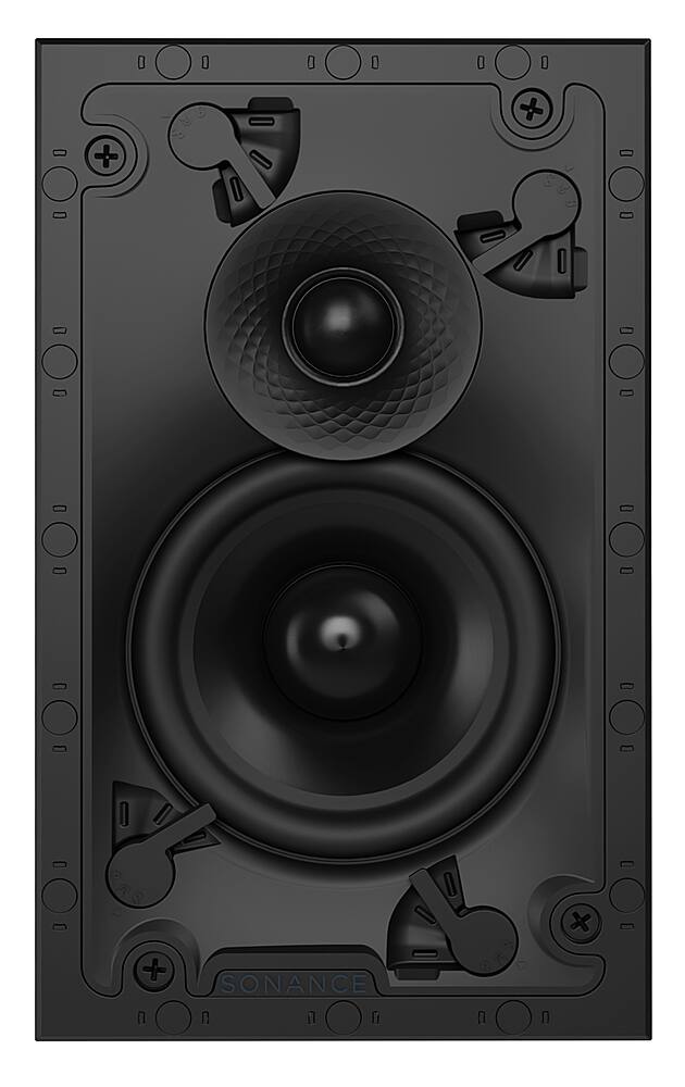 Sonance - VX42 RECTANGLE SINGLE SPEAKER - Visual Experience Series 4" 2-Way In Wall Speaker (Each) - Paintable White