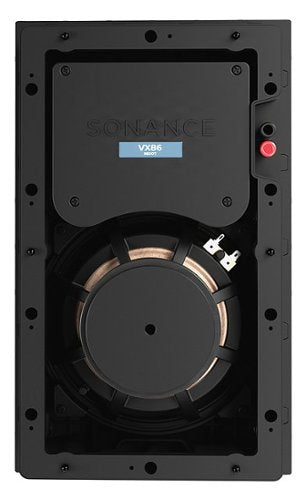 Sonance - VX86 RECTANGLE SINGLE SPEAKER - Visual Experience Series 8" 2-Way In Wall Speaker (Each) - Paintable White