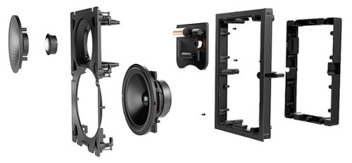 Sonance - VX86 RECTANGLE SINGLE SPEAKER - Visual Experience Series 8" 2-Way In Wall Speaker (Each) - Paintable White