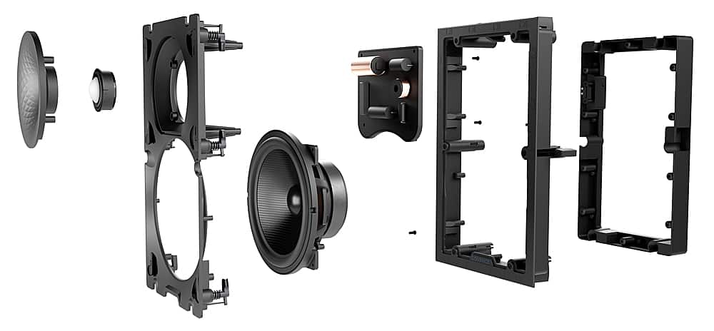 Sonance - VX86 RECTANGLE SINGLE SPEAKER - Visual Experience Series 8" 2-Way In Wall Speaker (Each) - Paintable White