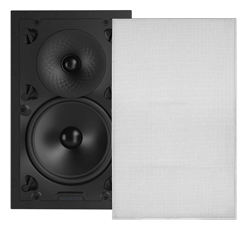 Sonance - VX82 RECTANGLE SINGLE SPEAKER - Visual Experience Series 8" 2-Way In Wall Speaker (Each) - Paintable White