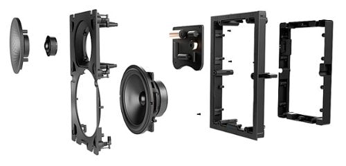 Sonance - VX82 RECTANGLE SINGLE SPEAKER - Visual Experience Series 8" 2-Way In Wall Speaker (Each) - Paintable White