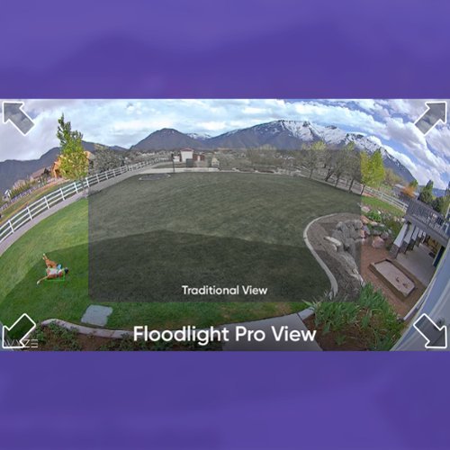 Wyze - Floodlight Camera Pro, 3000 Lumen LEDs, 180° Wide View, 2k HD Outdoor Wi-Fi Floodlight Home Security Camera - White