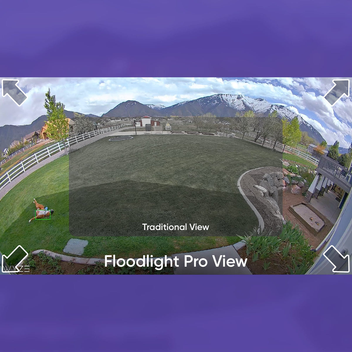 Wyze - Floodlight Camera Pro, 3000 Lumen LEDs, 180° Wide View, 2k HD Outdoor Wi-Fi Floodlight Home Security Camera - White