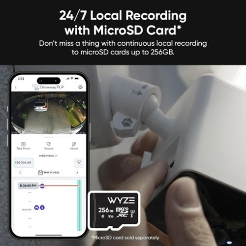 Wyze - Floodlight Camera Pro, 3000 Lumen LEDs, 180° Wide View, 2k HD Outdoor Wi-Fi Floodlight Home Security Camera - White