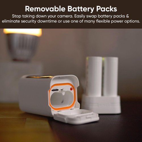 Wyze - Battery Cam Pro 2k HDR Wireless Outdoor/Indoor WiFi Security Camera with Motion Detection and Two-Way Audio - White