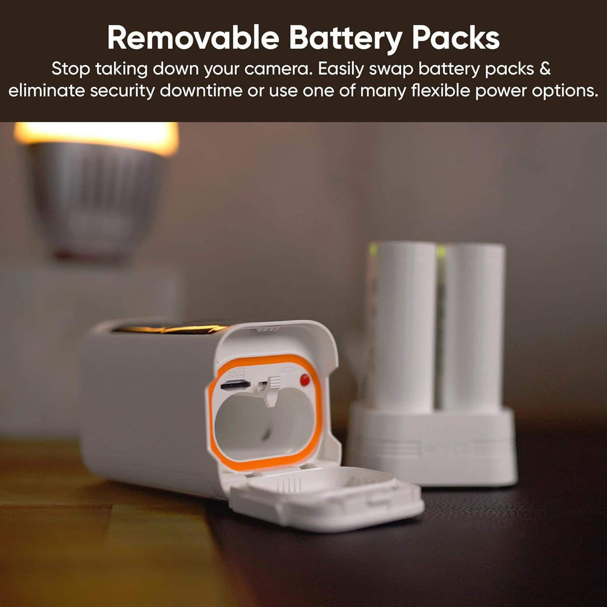 Wyze - Battery Cam Pro 2k HDR Wireless Outdoor/Indoor WiFi Security Camera with Motion Detection and Two-Way Audio - White