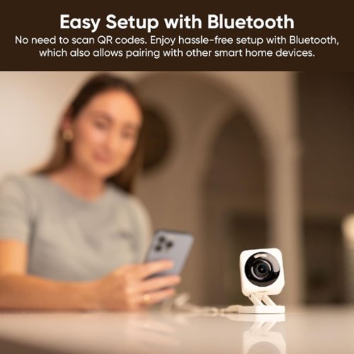 Smart Security Camera Wyze Cam v4 - 2.5K QHD Indoor/Outdoor WiFi Security Camera w/ Color Night Vision & Motion Alerts - White