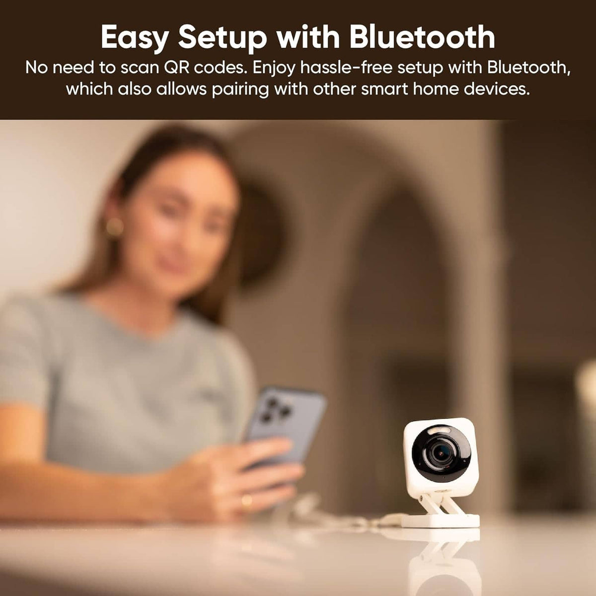 Smart Security Camera Wyze Cam v4 - 2.5K QHD Indoor/Outdoor WiFi Security Camera w/ Color Night Vision & Motion Alerts - White