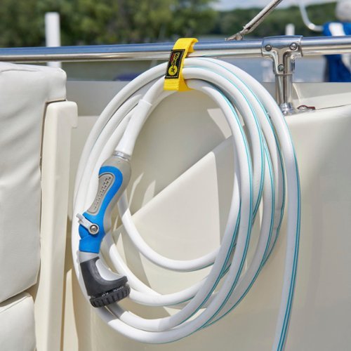 Wrap-It Storage - Quick-Straps - 12-inch (3-Pack) - Weatherproof Hook and Loop Strap - Yellow