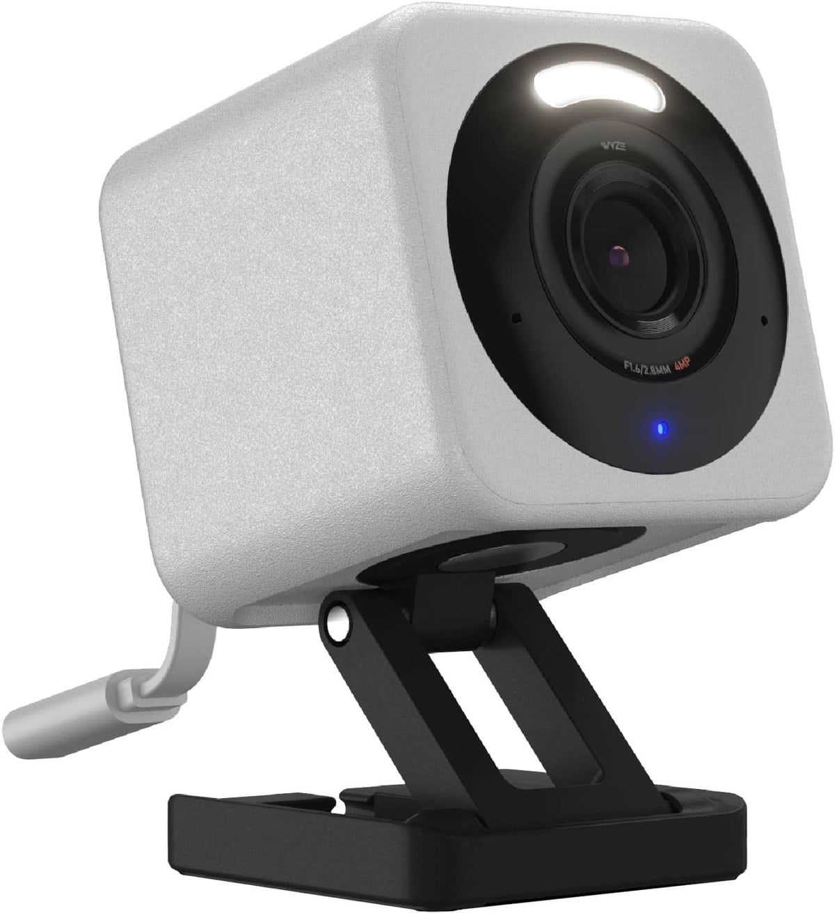 Wyze - Cam v4 - Indoor/Outdoor, Plug-in, 2.5K WiFi Security Camera with Color Night Vision & Motion Activated Spotlight - Gray