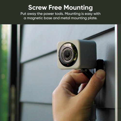 Wyze - Cam v4 - Indoor/Outdoor, Plug-in, 2.5K WiFi Security Camera with Color Night Vision & Motion Activated Spotlight - Gray