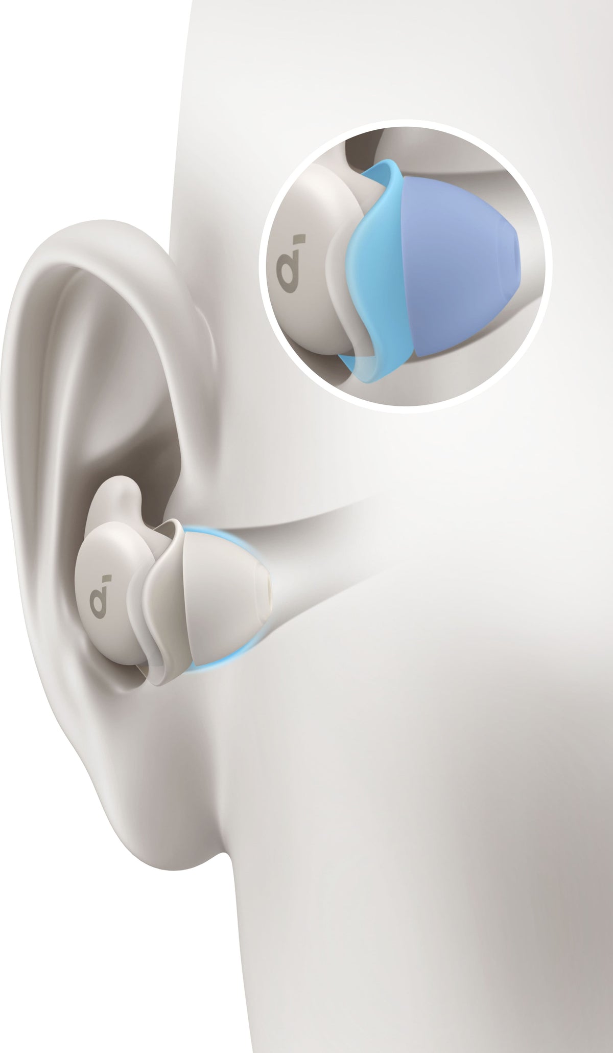 Soundcore - by Anker Sleep A20 Noise Masking True Wireless Earbud Headphones - Slumber Beige
