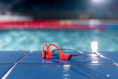 Shokz - OpenSwim Pro Wireless Bone Conduction Open-Ear Bluetooth Sports Headphones - Red