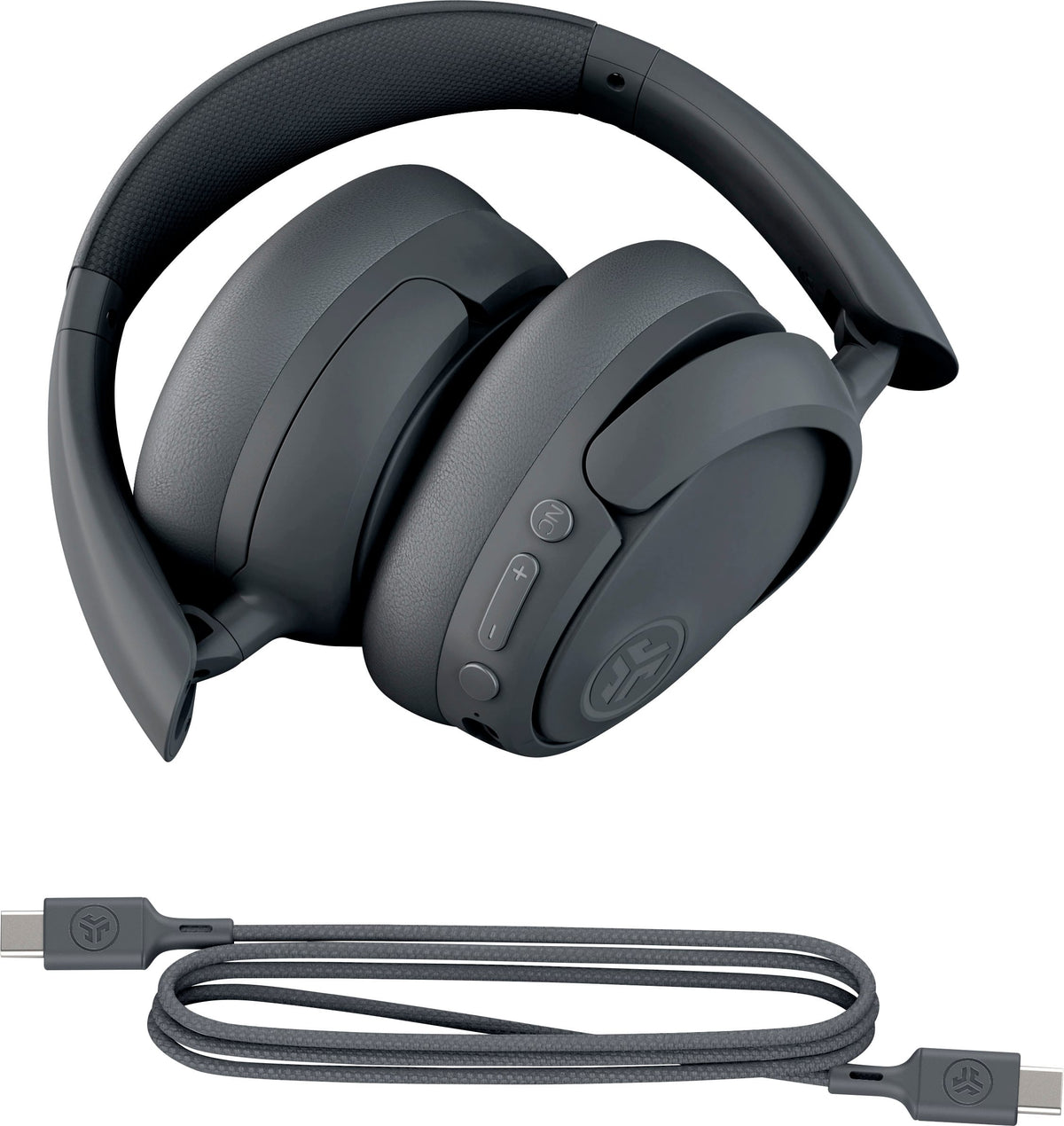 JLab - JBuds Lux ANC Wireless Bluetooth Over-Ear Headphones with Active Noise Cancelling, Spatial Audio & 70+ Hour Battery - Graphite